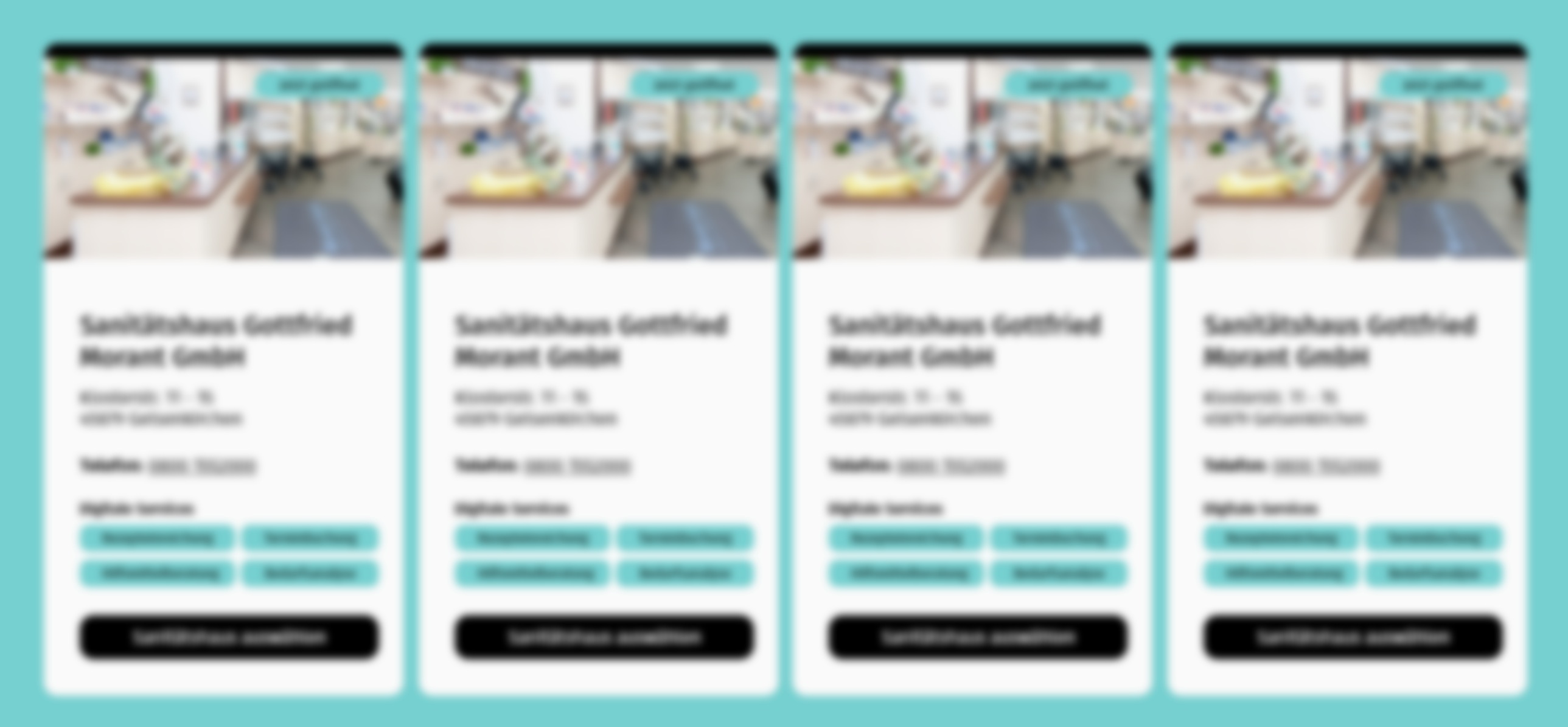 Vorschau verschwommene Sanitätshäuser